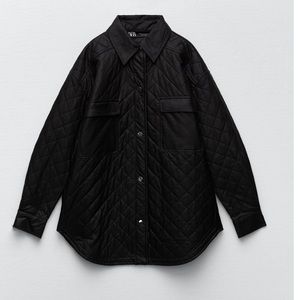 Zara Leather Over Shirt XS